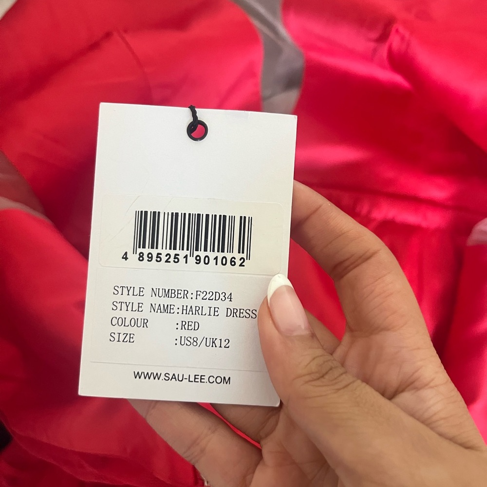 Sau Lee Harlie Dress- Red - New with Tags - Picture 5 of 5